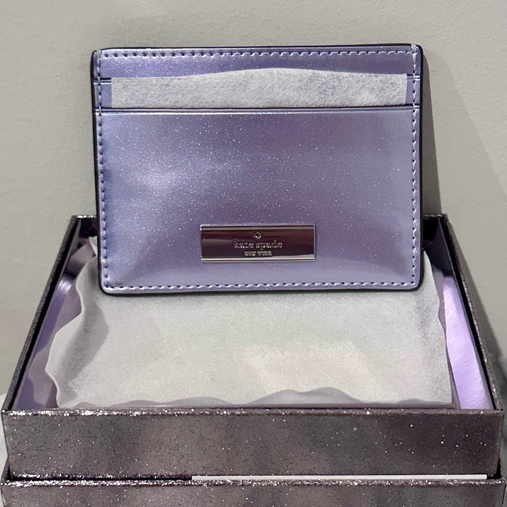 Kate Spade Kenzie Cardholder, with sparkle box. Color: Candied Flower, NWT